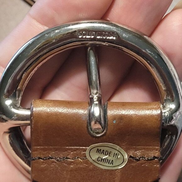 Womens Italian Leather Belt M 34\